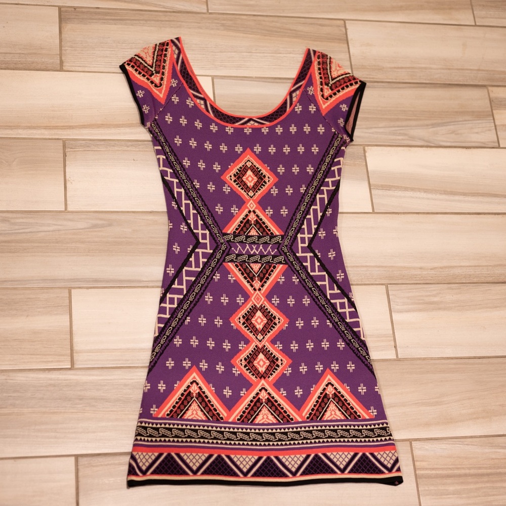 FRANCESCA’S Collection Knit Mini Dress Multi color